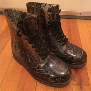 Animal print boots